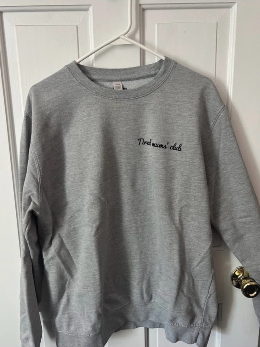 Tired Mums' Club Crewneck Sweatshirt - Gray